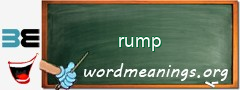 WordMeaning blackboard for rump